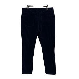 TALBOTS Curvy Velour 5-POCKET Pants Mid-Rise STRAIGHT LEG Blue Women’s Size 14